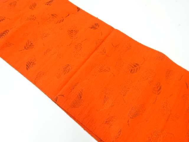 JAPANESE KIMONO / VINTAGE NAGOYA OBI / WOVEN LEAVES